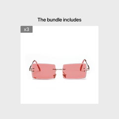 Rimless Square Sun Shades for Women - UV400
