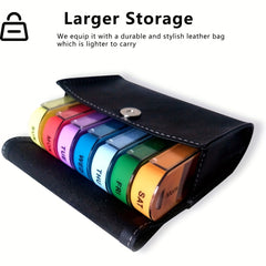 7-Day Pill Organizer Travel Case Reminder Durable Plastic