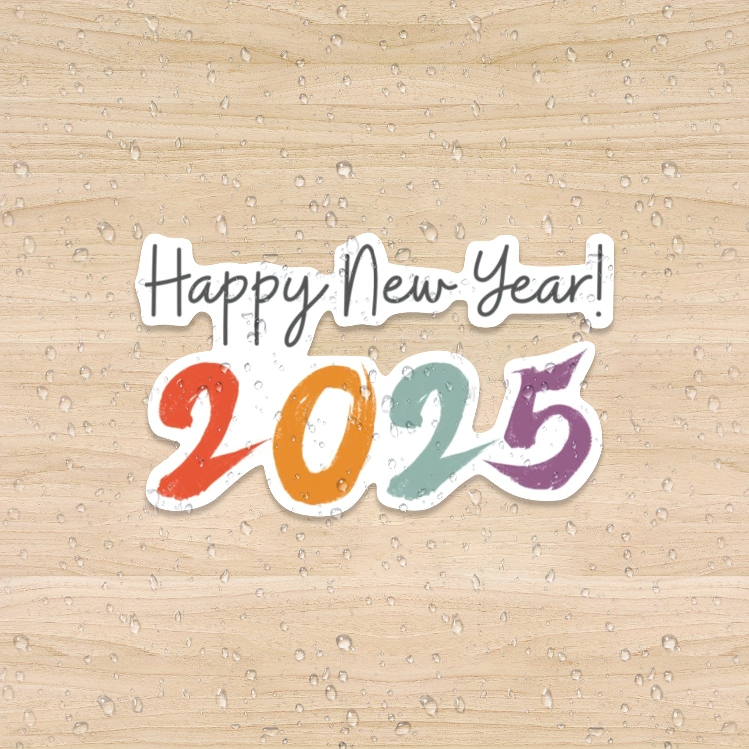 Festive Year Colorful Stickers for Holiday Windows & Car Decals
