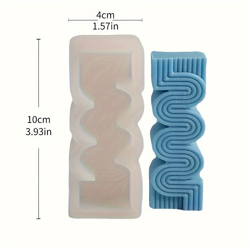 S Geometric Line Candle Mold DIY Soap Silicone Mold Candle Ornament
