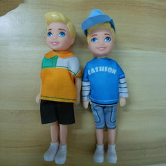 2pcs Mini Dolls with Matching Clothes Ideal for Dollhouse Perfect Birthday Gift