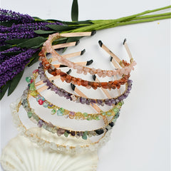 Rose Quartz Amethyst Mermaid Tiara Headband