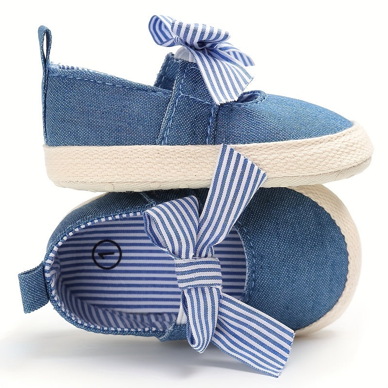 Bowknot Sneakers For Baby Girls Lightweight Non slip Walking Shoes