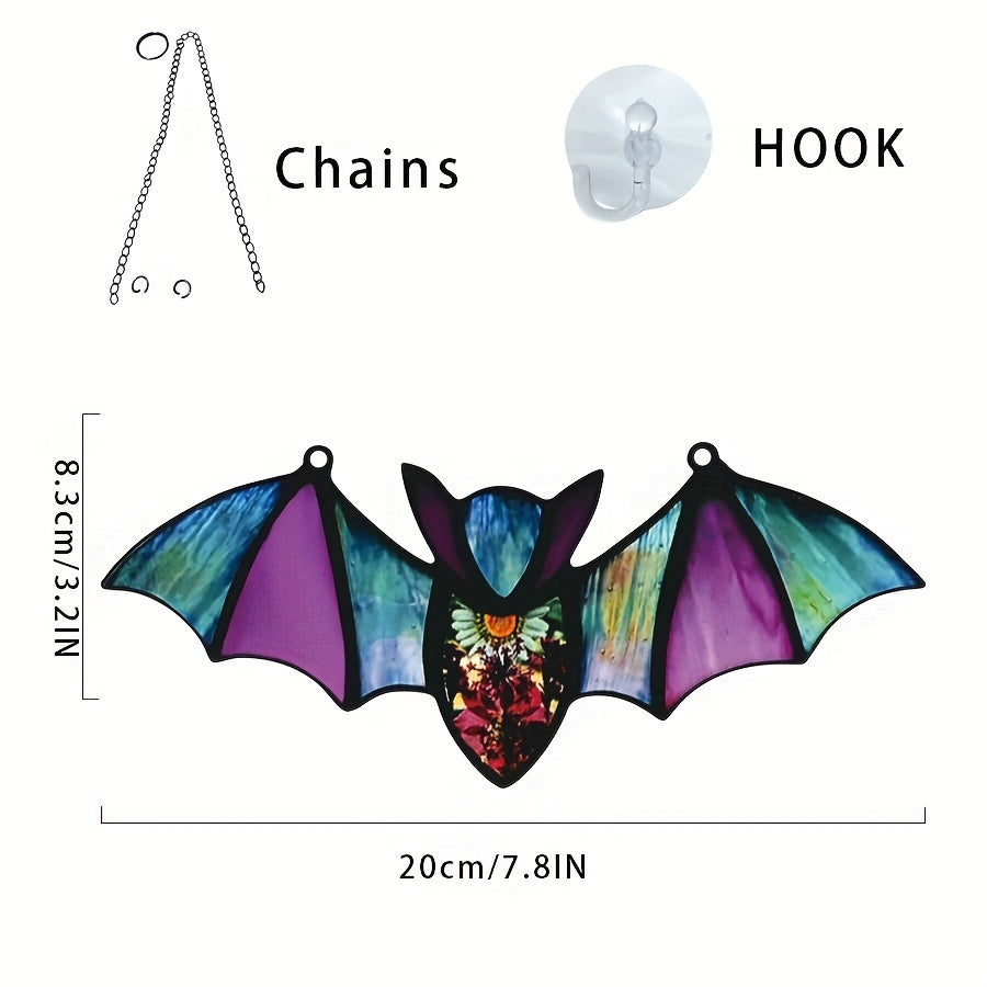 Acrylic Alien Bat Family Wall Decoration Halloween Party Supplies