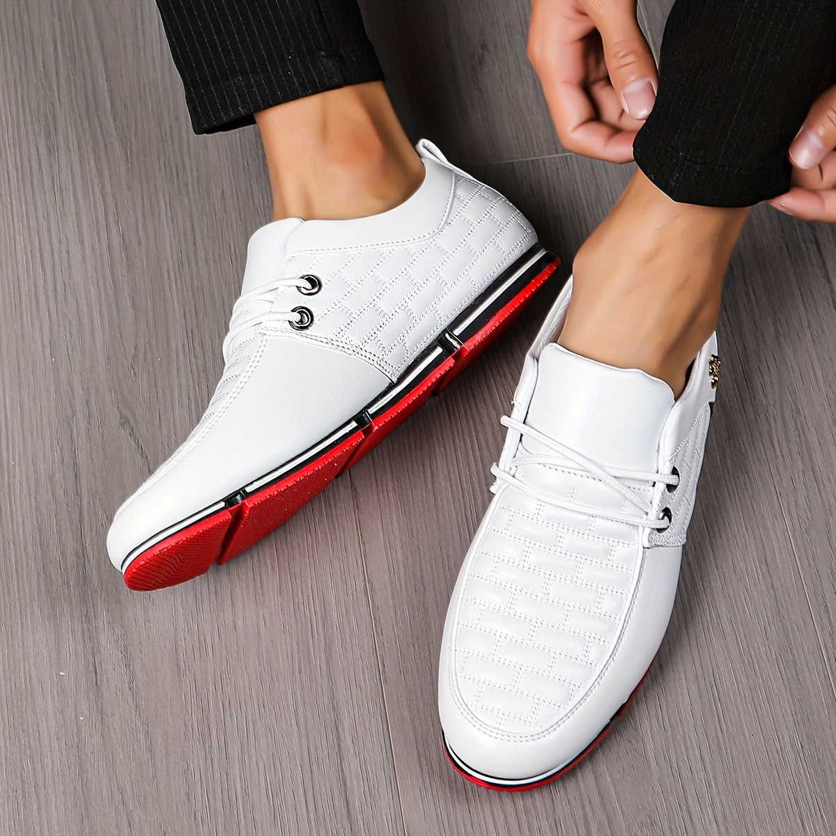 Men's Slip On Dress Shoes Lightweight Non Slip Formal Shoes for Wedding