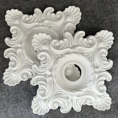 Square Lamp Panel PU Material Ceiling Decoration French Non gypsum Line