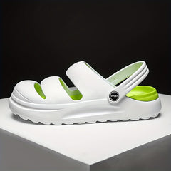 Solid Closed Toe Sports Sandals Non Slip Hole Slippers