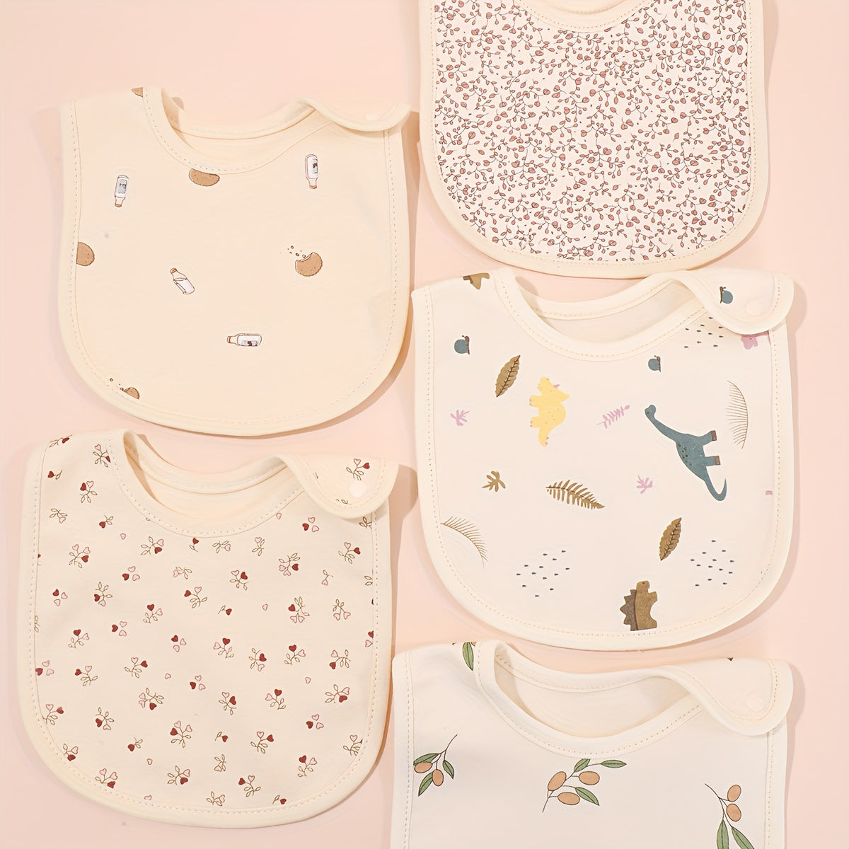 Fabric Gauze Baby Bibs U Shaped Waterproof Burp Cloths for Boys Girls