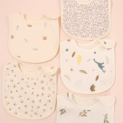 Fabric Gauze Baby Bibs U Shaped Waterproof Burp Cloths for Boys Girls