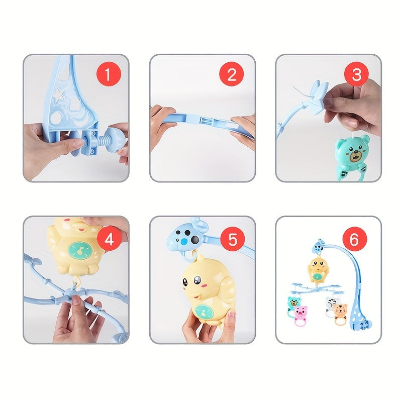 Baby Bed Bell Toy for Newborn with Remote Rattle Set