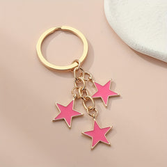 Little Stars Keychain Alloy Key Ring Purse Bag Backpack Car Key Charm