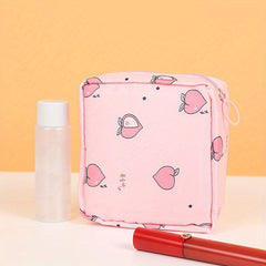 Cartoon Pattern Storage Pouch Zipper Sanitary Napkin Bag