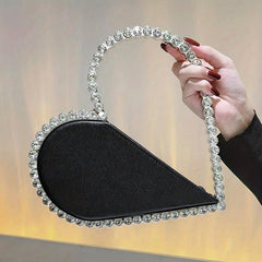 Heart Shape Evening Bag Clutch Purse Wedding Handbag for Party