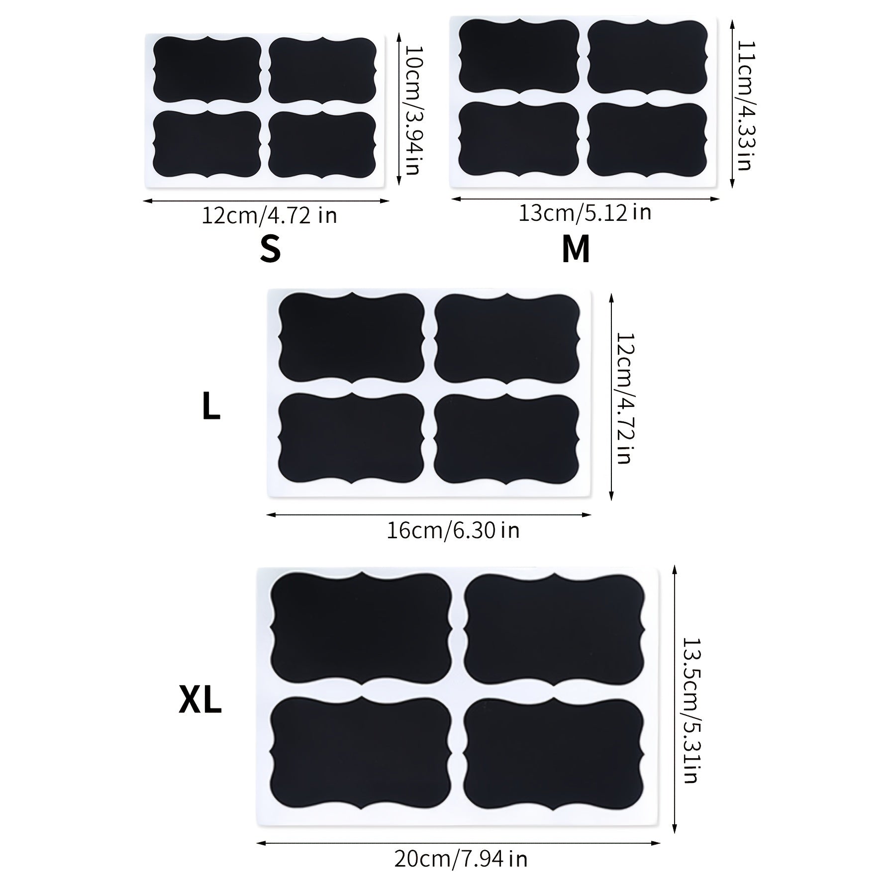 5pcs Blackboard Label Reusable Sticker for Can and Box