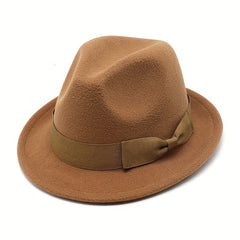 Men's Retro Felt Small Top Hat Jazz Hat For Dancing Meeting