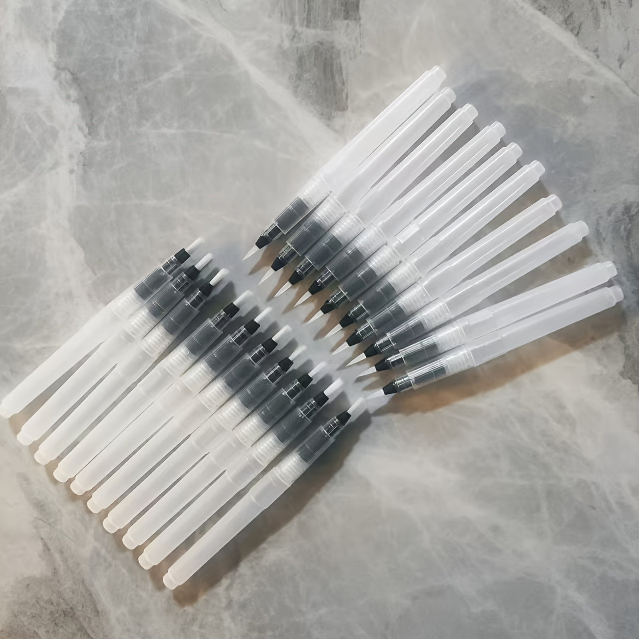 20 Pack Nylon Brushes with Water Storage Pen Set for Acrylic Watercolor Painting