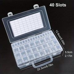 Plastic Storage Box 32-64 Slots DIY Diamond Painting Beads Container Organizer