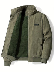 Men's Fleece Zip Jacket Casual Comfortable Coat Fall Winter