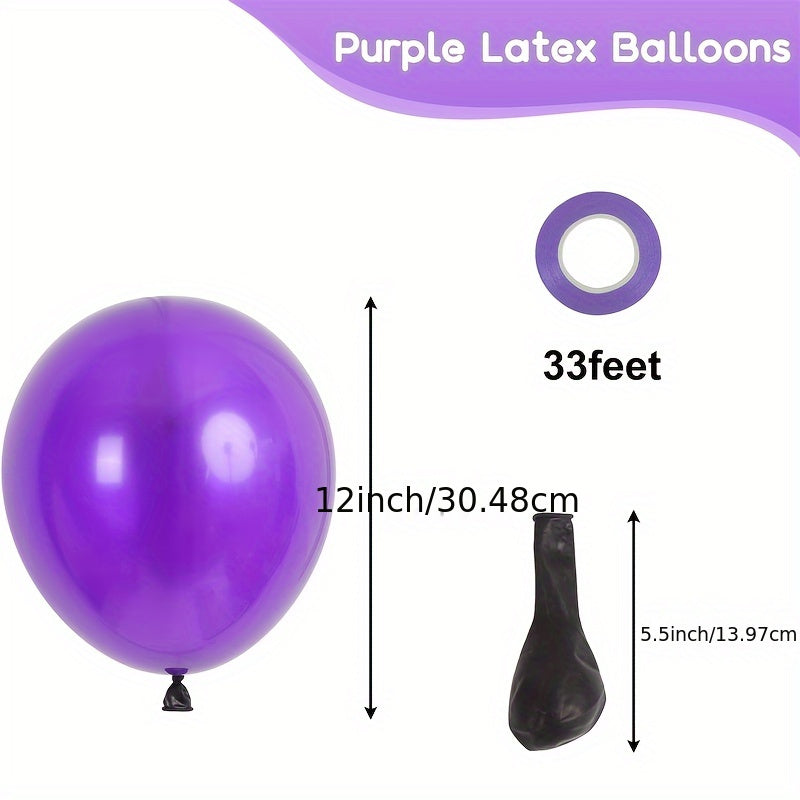 120 Dark Purple Latex Balloons for Party Decorations