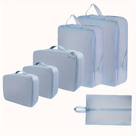 6-Piece Diaper Bag Organizer Set - Portable Travel Packing Cubes