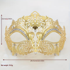 Half Face Rhinestone Mask Halloween Party Accessory
