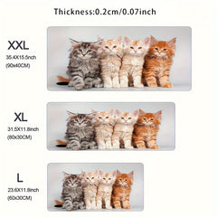 Kittens Mouse Pad Gaming Accessories Non Slip Lock Edge Keyboard Mat