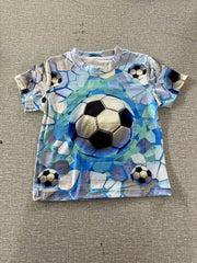 Kids 3D Print T-shirt Optical Illusion Football Graphic Street Wear