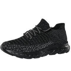 Women's Knit Sports Shoes Lace Up Running Sneakers