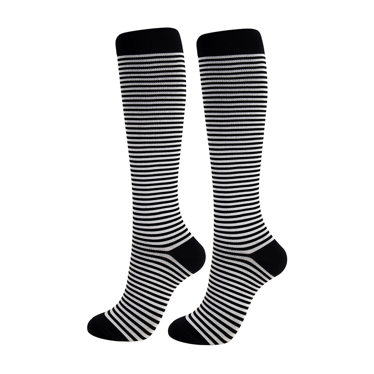 2 Pairs Compression Socks Knee Length Unisex