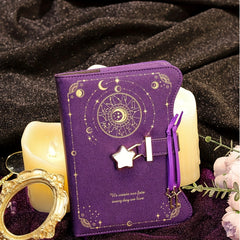 Enchanted Matte Diary B6 Size Lock & Key Purple Cover