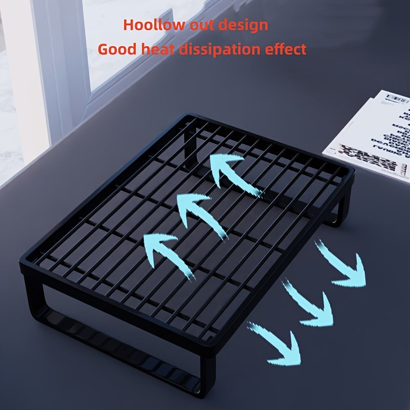 Iron Computer Stand Desktop Storage Rack Workstation Notebook Monitor Stand