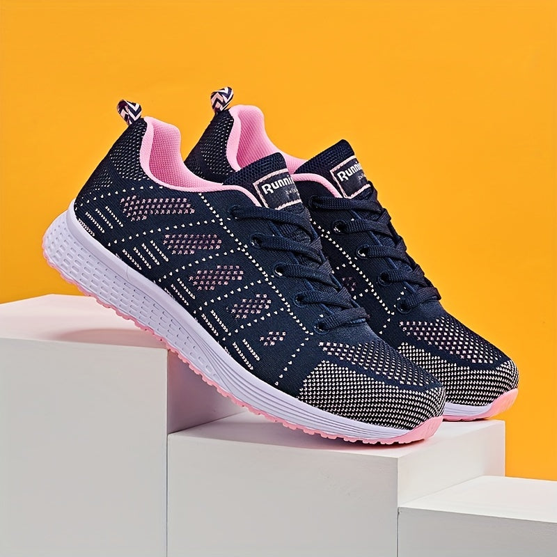 Women's Lace-up Casual Sneakers Comfortable Walking Shoes