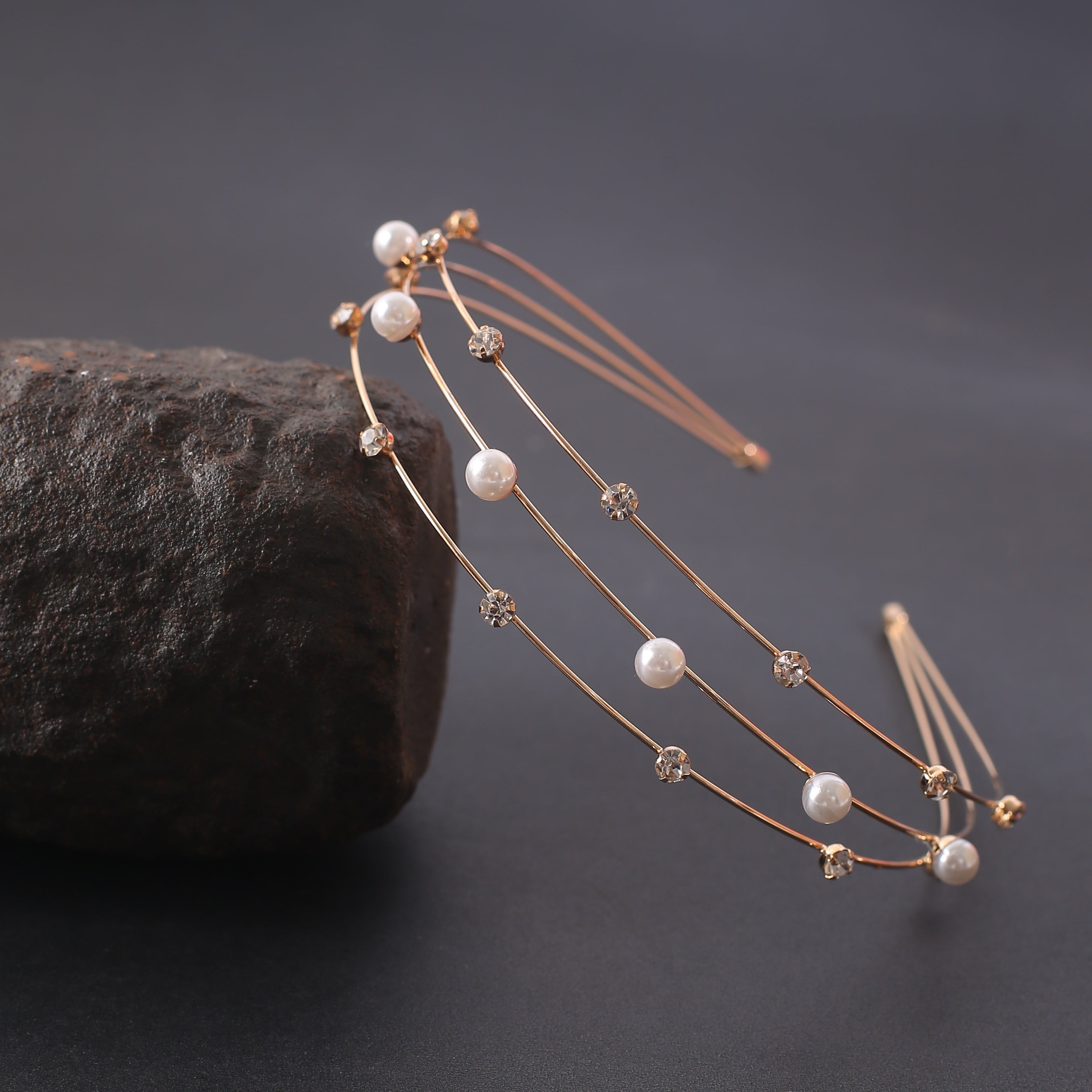 Faux Pearl Rhinestone Headband Hair Accessories Head Jewelry