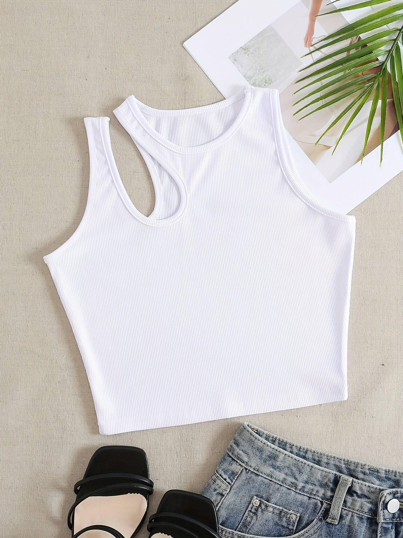 3 Pack Ribbed Crop Tank Tops Sleeveless Summer Top