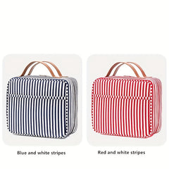 Striped Pattern Storage Hnadbag Portable Cosmetic Bag
