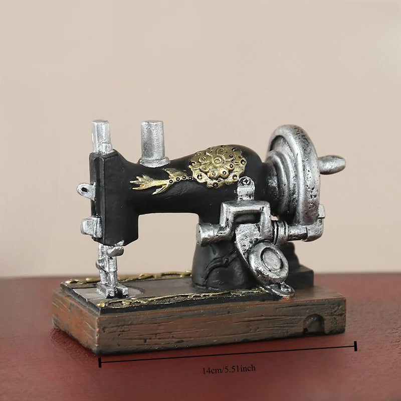 European Retro Resin Ornament Sewing Machine Model Decoration