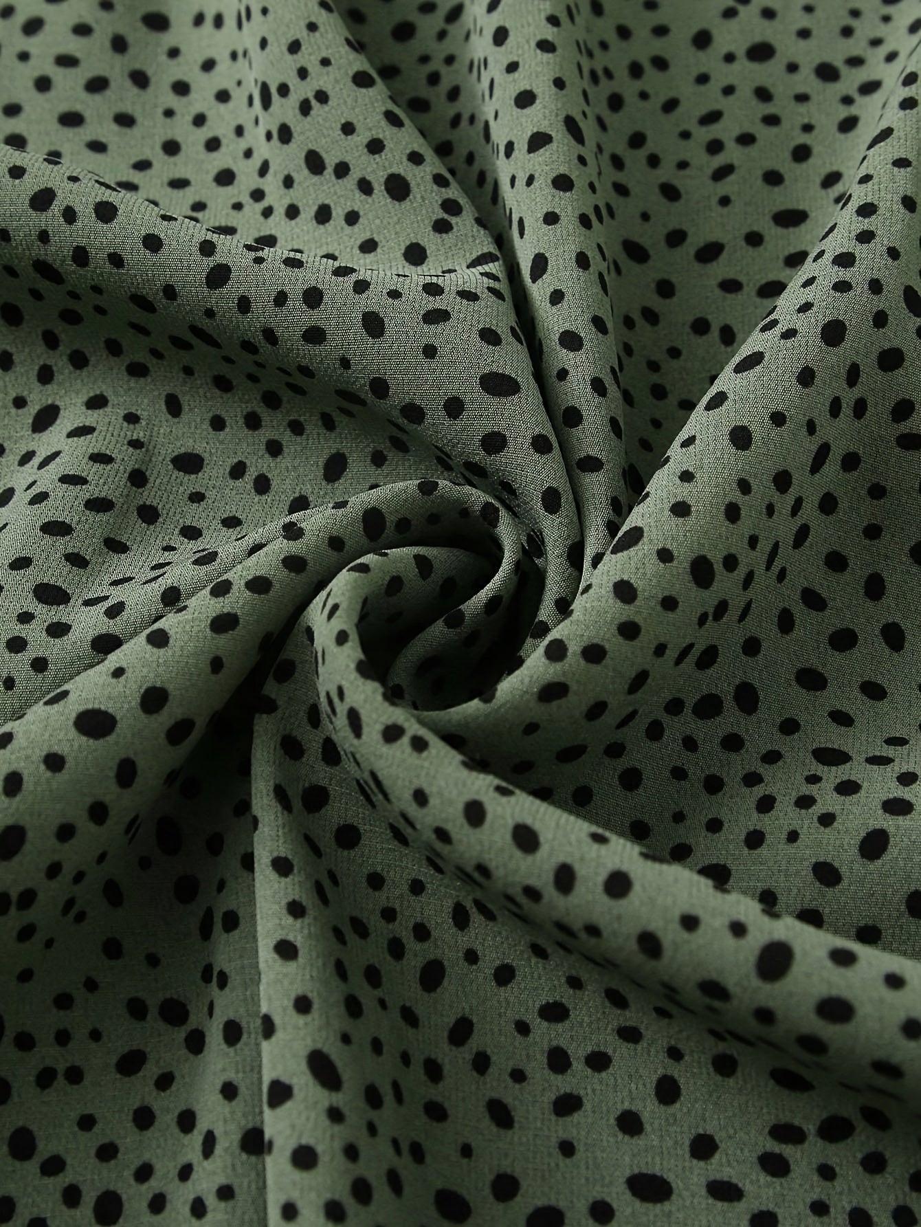  Dalmatian Print Elastic Maxi Skirt