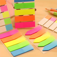 Fluorescent Five Pointed & Flat Transparent Stickers - Index Stickers