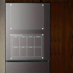 2pcs Acrylic Magnetic Dry Erase Board Calendar For Fridge