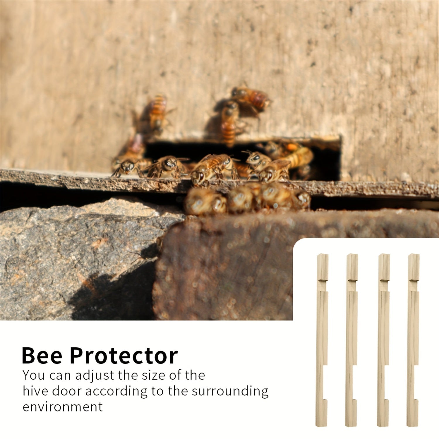 4pcs Beekeeping Guard Frame Outdoor Beehive Entrance Reducer