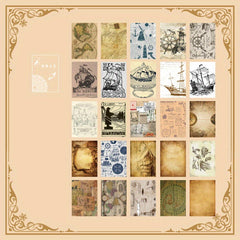 25 Sheets Vintage Memories Notebook Paper DIY Antique Ephemera Scrapbooking