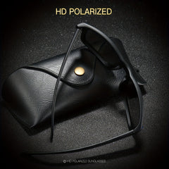 Men's Vintage Square Frame Polarized Sunglasses for Sports Fishing Driving