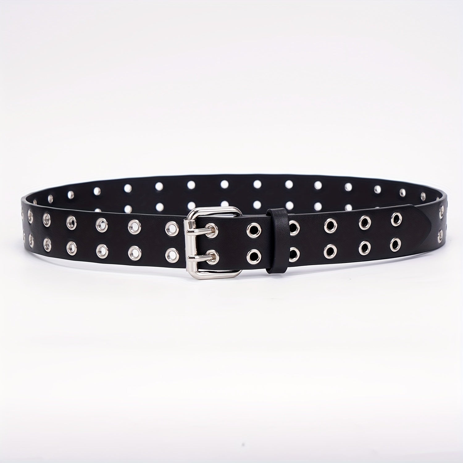 Punk Eyelet Leather Belt Hip Hop Unisex Jeans Pants Belt
