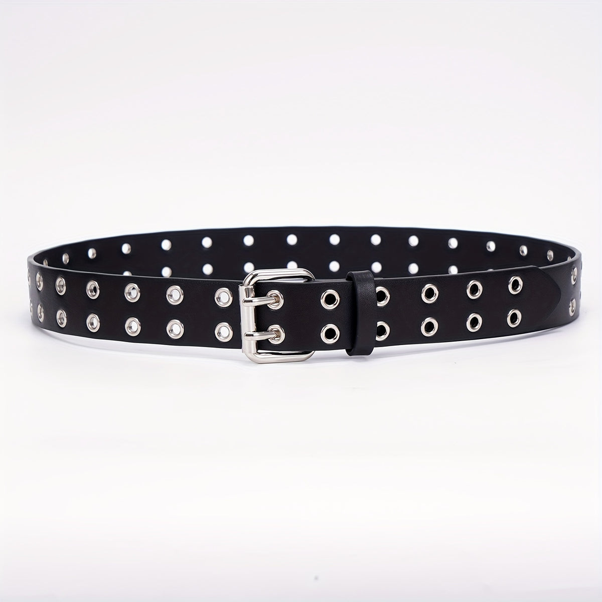 Punk Eyelet Leather Belt Hip Hop Unisex Jeans Pants Belt