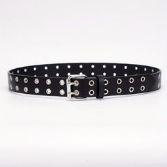 Punk Eyelet Leather Belt Hip Hop Unisex Jeans Pants Belt