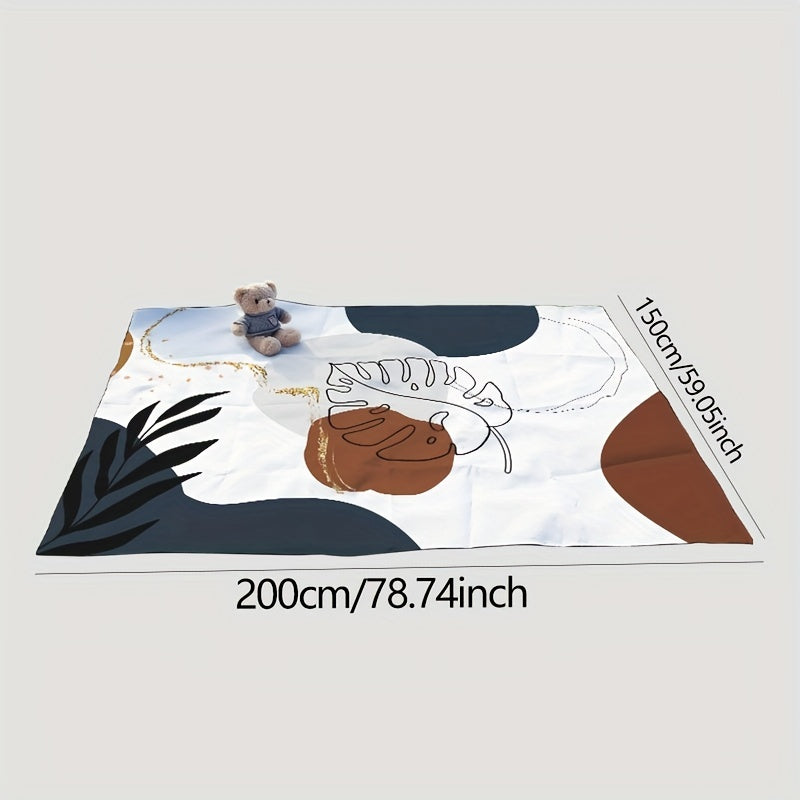 Vintage Leaf Printed Mat Waterproof Portable Foldable Picnic Mat