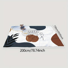 Vintage Leaf Printed Mat Waterproof Portable Foldable Picnic Mat