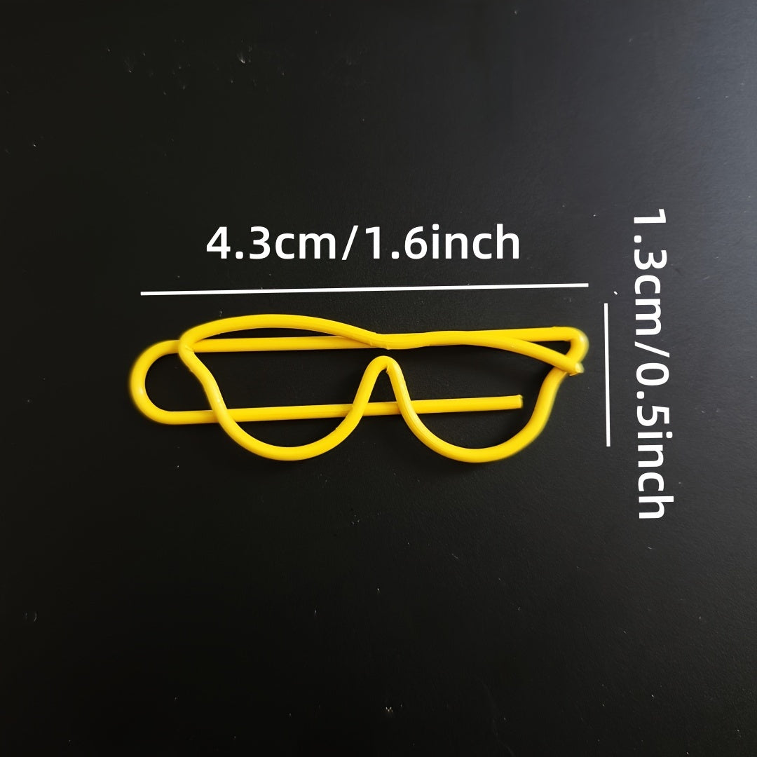 20pcs or 50pcs Mixed Glasses Shaped Paper Clips Bookmark Clips Metal Paper Files