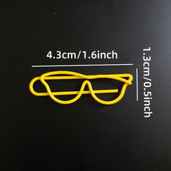 20pcs or 50pcs Mixed Glasses Shaped Paper Clips Bookmark Clips Metal Paper Files