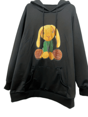  Cartoon Print Stretch Hoodie